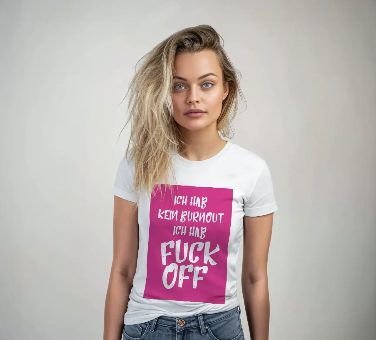 Burnout women's fitted t-shirt by Flo Klein