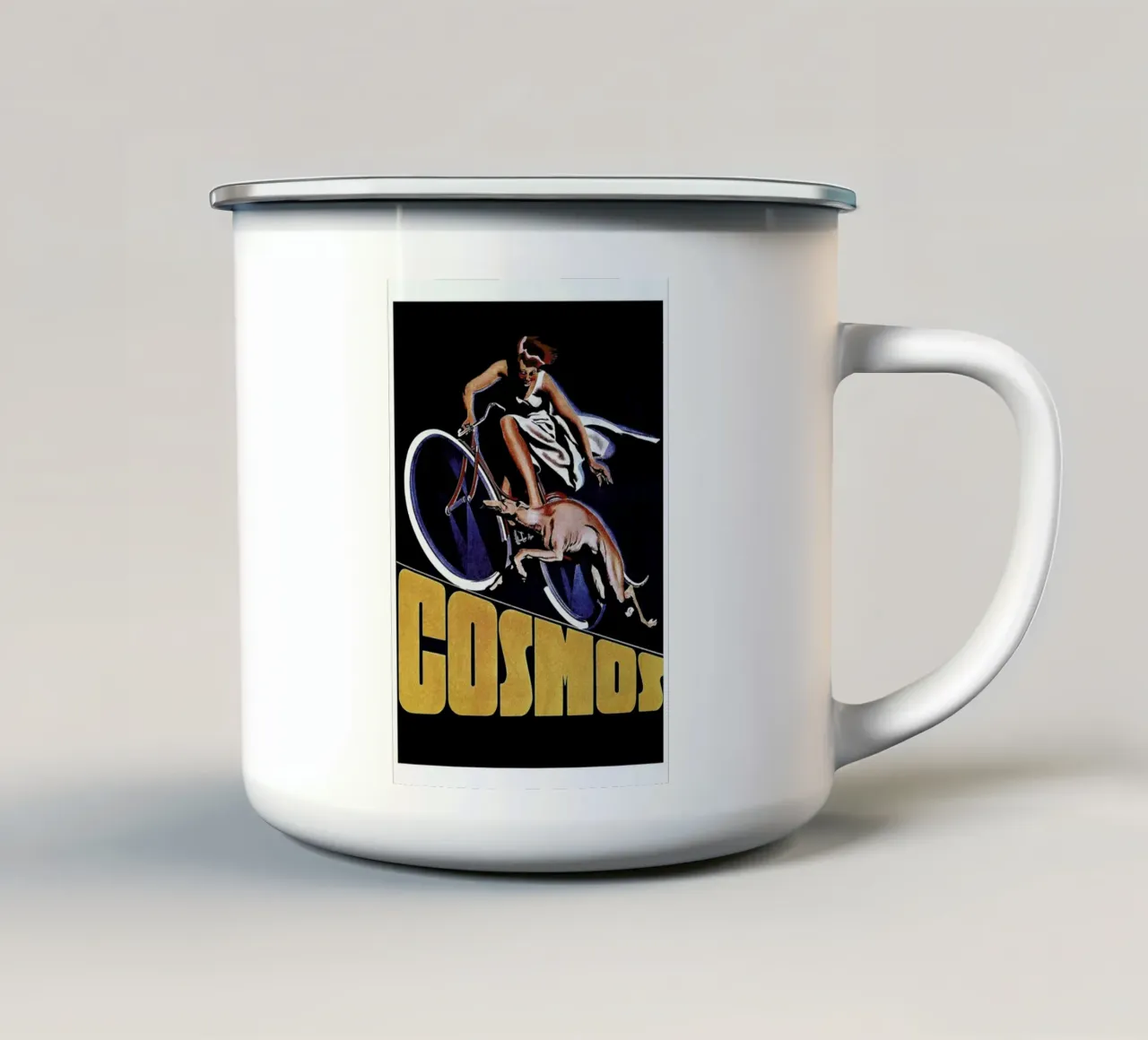 bike8 tazza in smalto da Robert Livingston