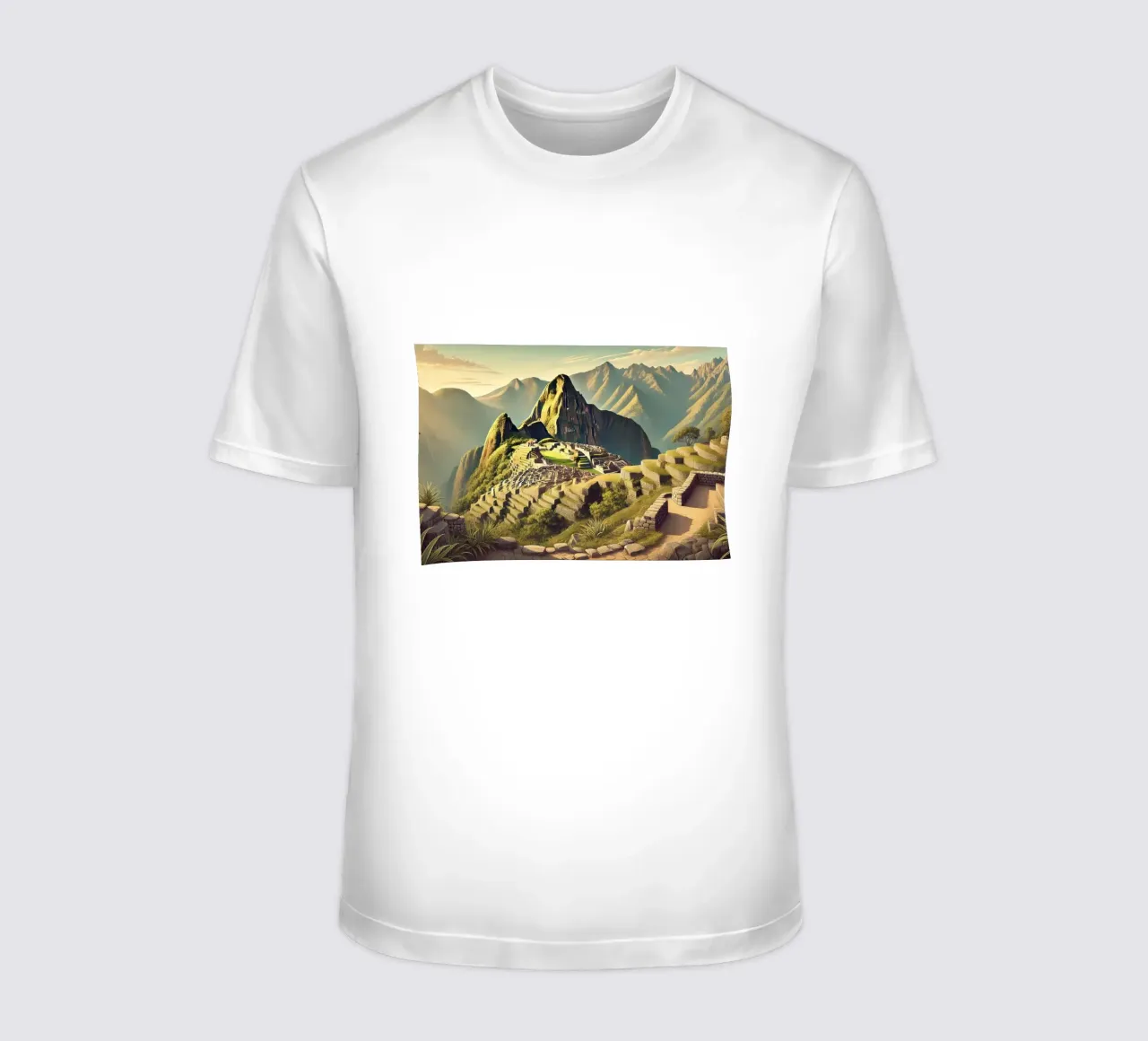Poster d'epoca sul Perù, Machu Picchu t-shirt da Chromatic Fusion Studio