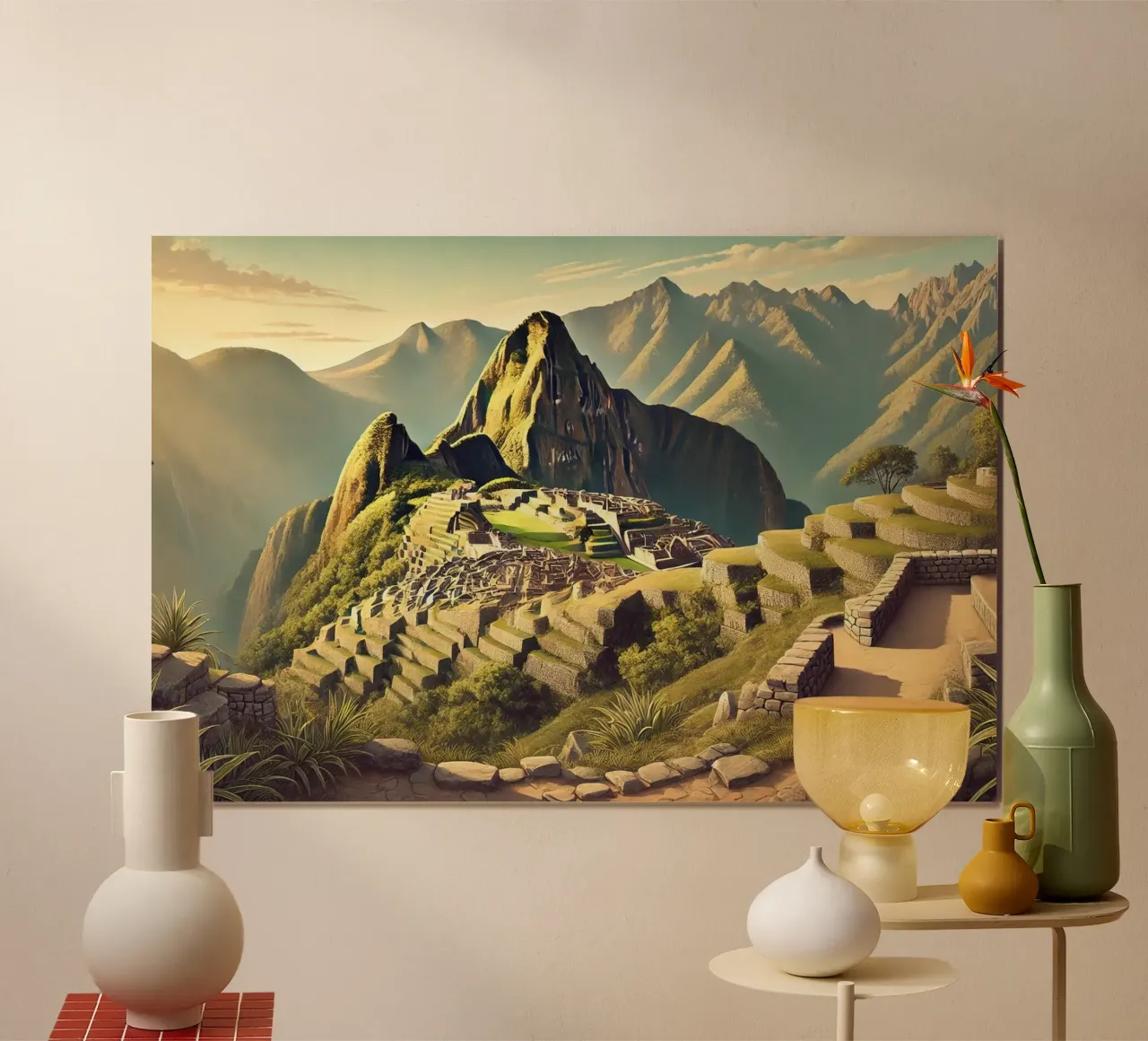 Poster d'epoca sul Perù, Machu Picchu carta hahnemühle da Chromatic Fusion Studio