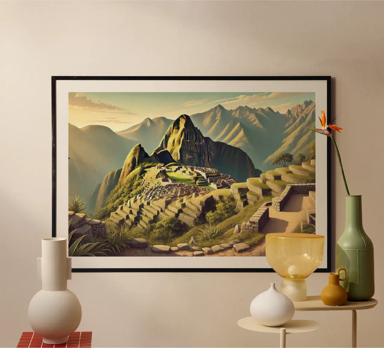 Poster d'epoca sul Perù, Machu Picchu carta hahnemühle da Chromatic Fusion Studio