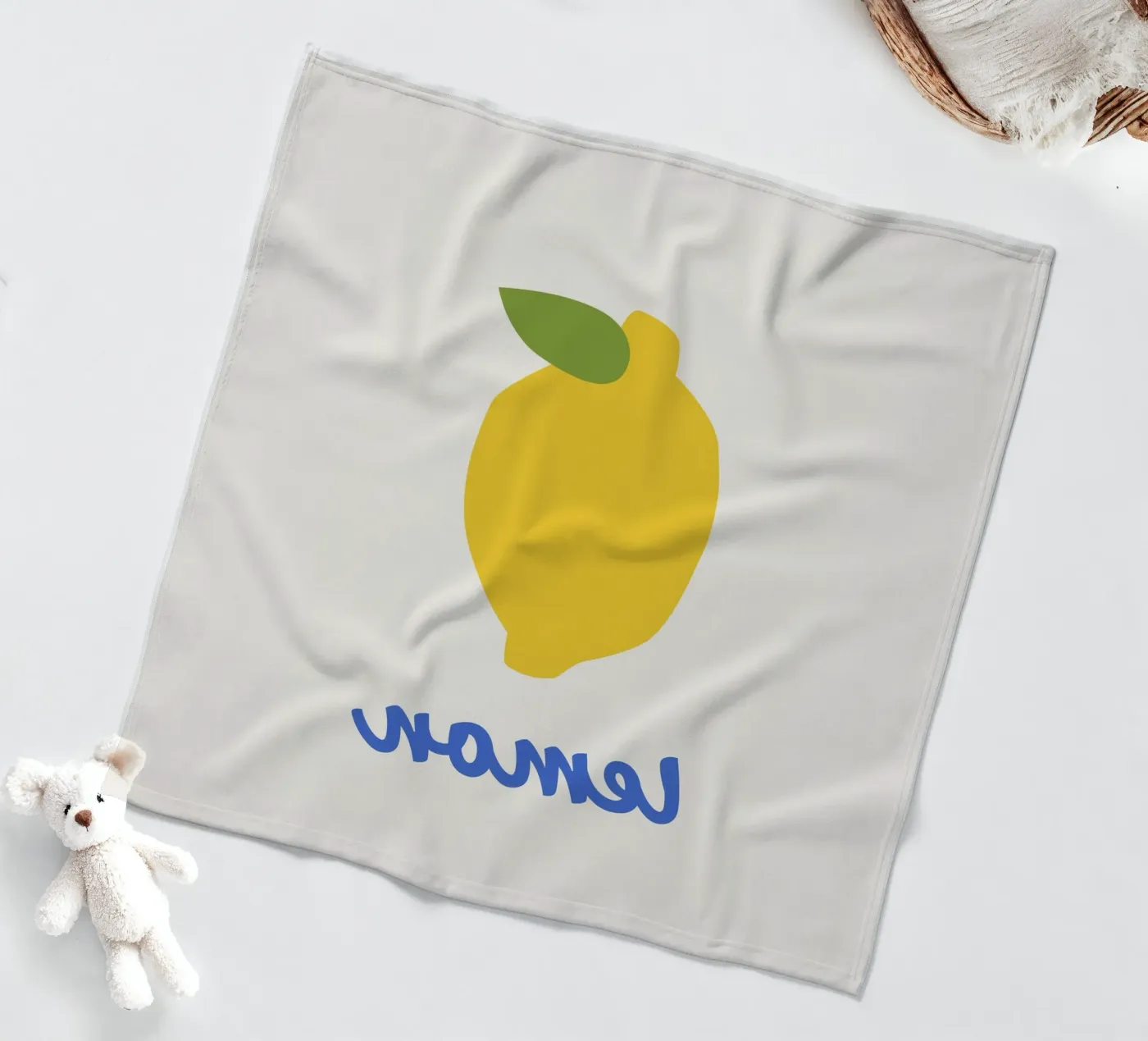 Lemon fleece blanket by we line studio - art