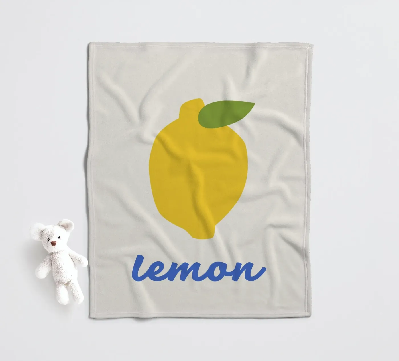 Lemon fleece blanket by we line studio - art