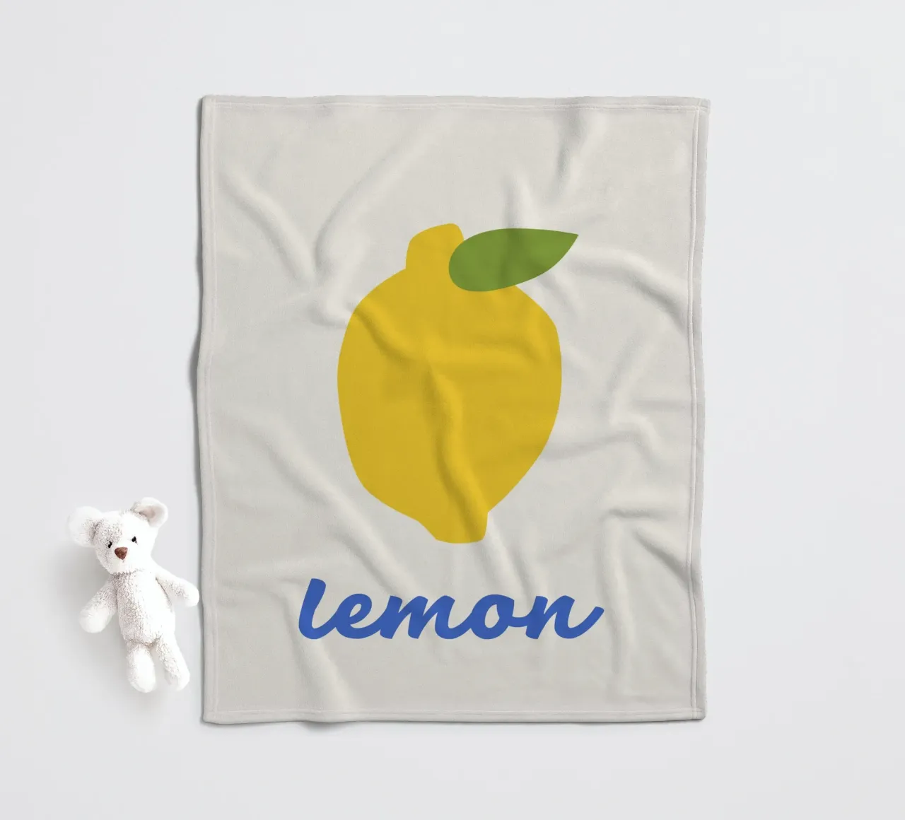 Zitrone Fleecedecke von we line studio - art