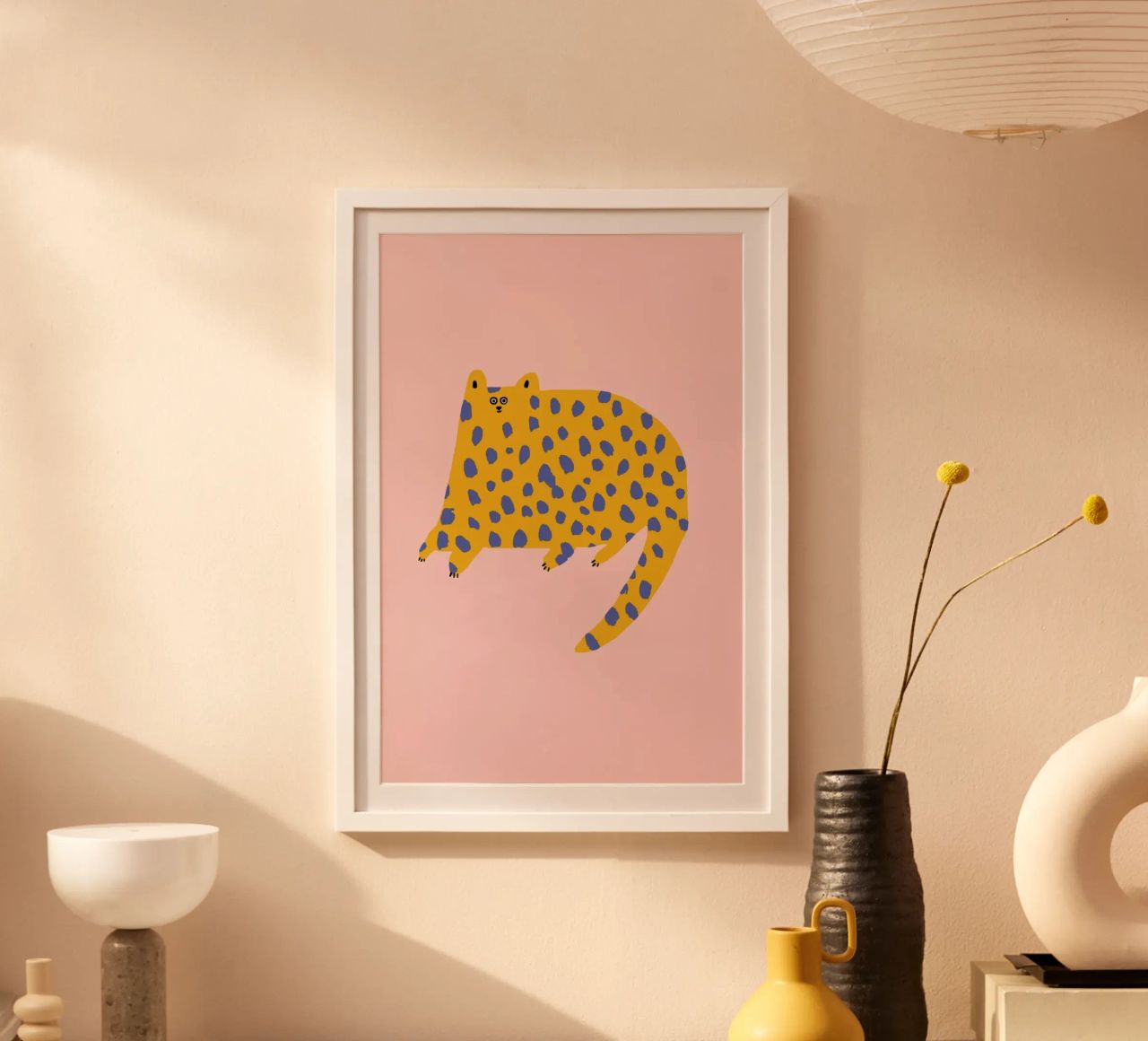 Dotty Cat Poster von Lora O'Callaghan