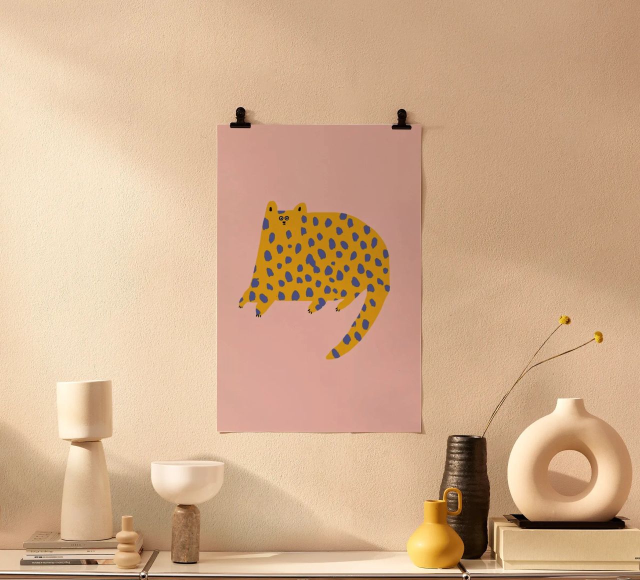 Dotty Cat Poster von Lora O'Callaghan