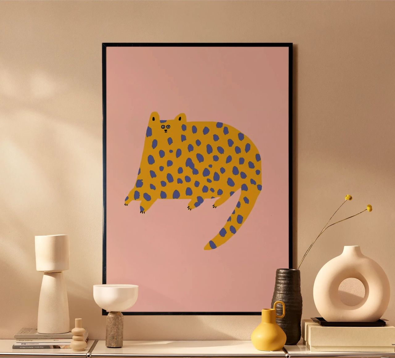 Dotty Cat Poster von Lora O'Callaghan