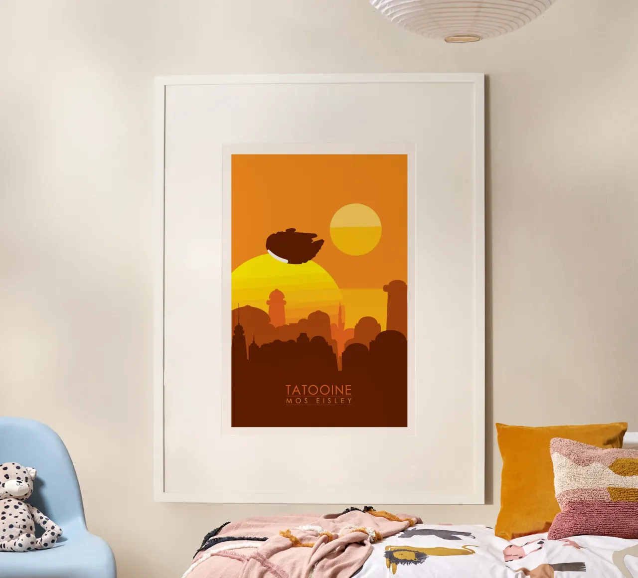 Tatooine Mos Eisley poster con telaio in alluminio da carrie Shop