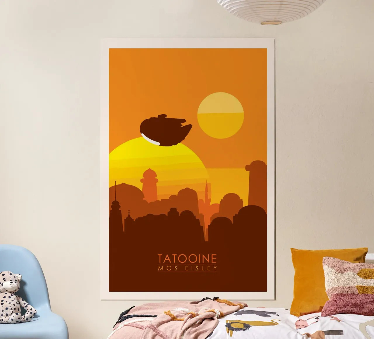 Tatooine Mos Eisley poster con telaio in alluminio da carrie Shop