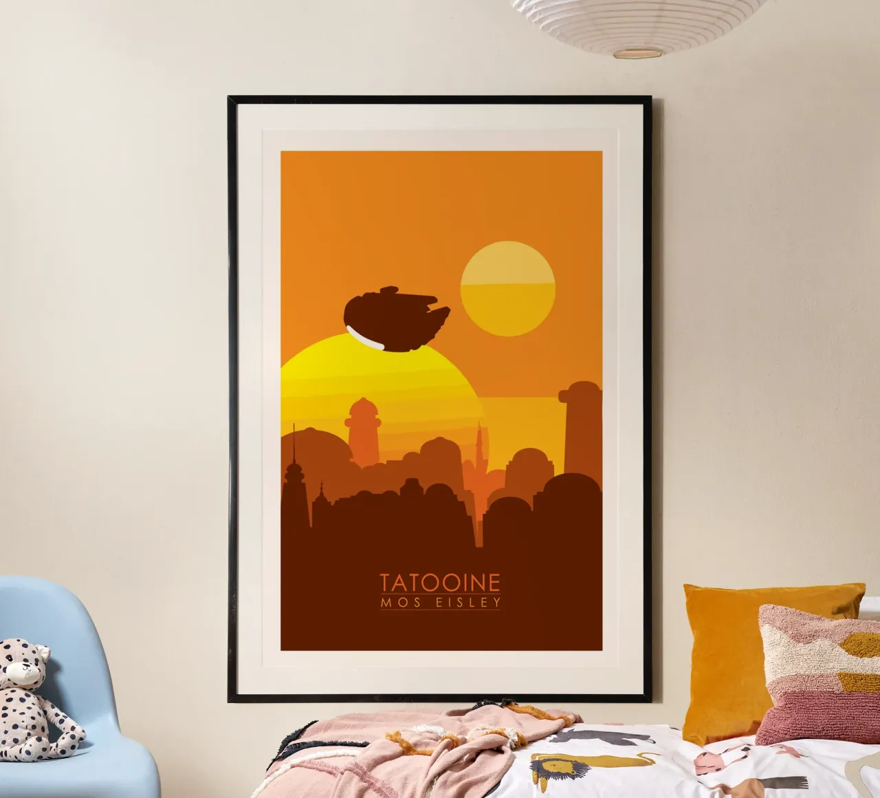 Tatooine Mos Eisley poster con telaio in alluminio da carrie Shop