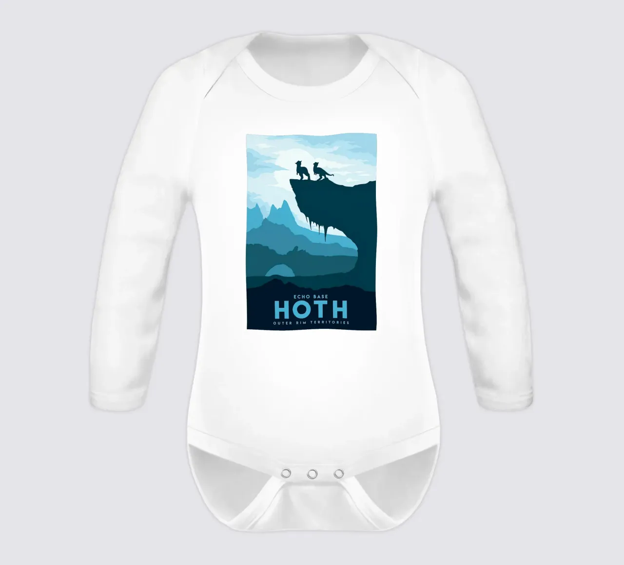 visit echo base Hoth long-sleeve baby romper by carrie Shop