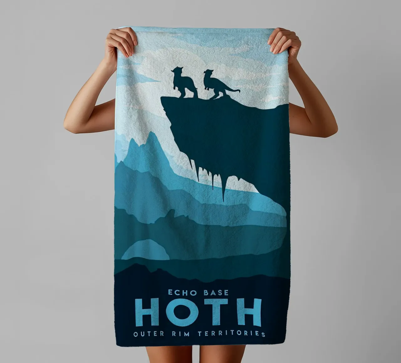 visit echo base Hoth towel by carrie Shop