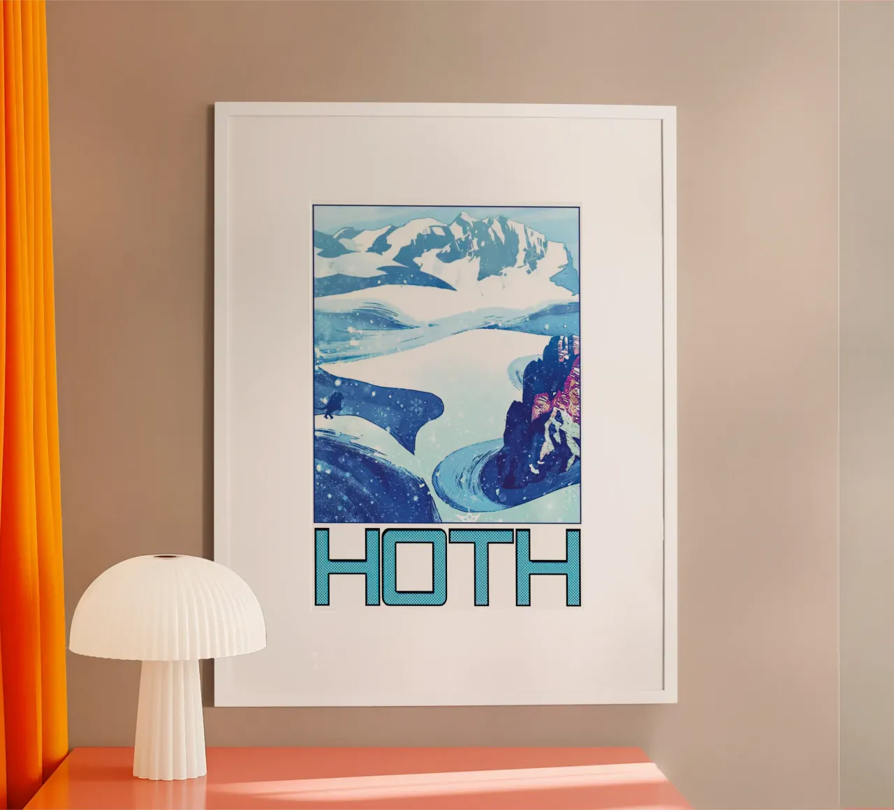 visitare Hoth poster con telaio in alluminio da carrie Shop