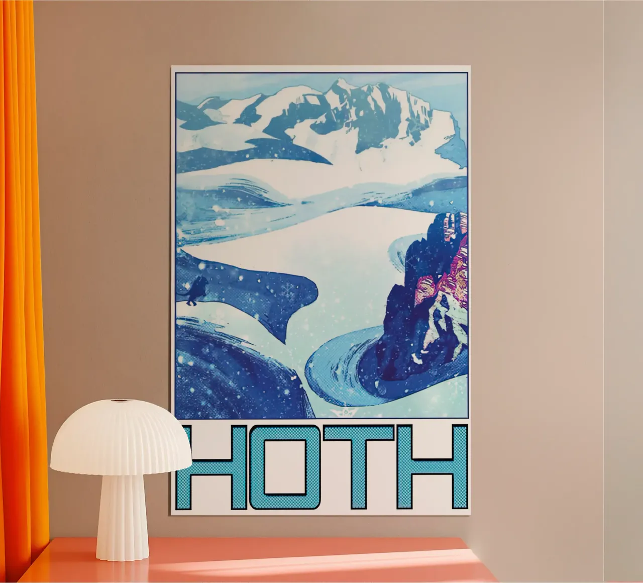 visitare Hoth poster con telaio in alluminio da carrie Shop