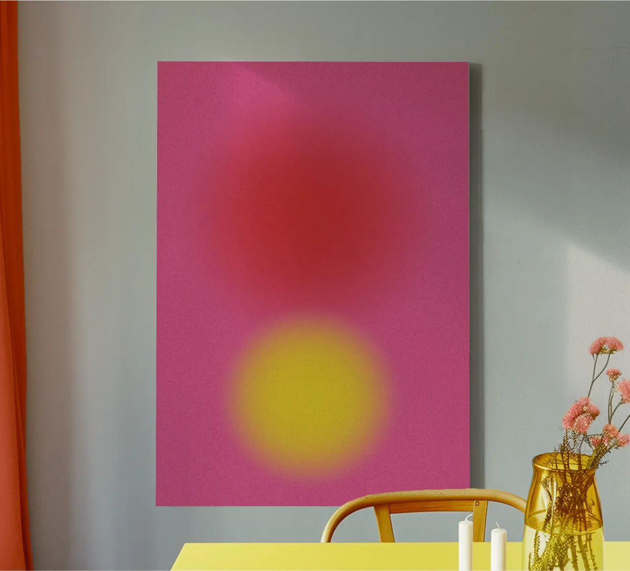 Gradient Dots Pink tela da studio salü