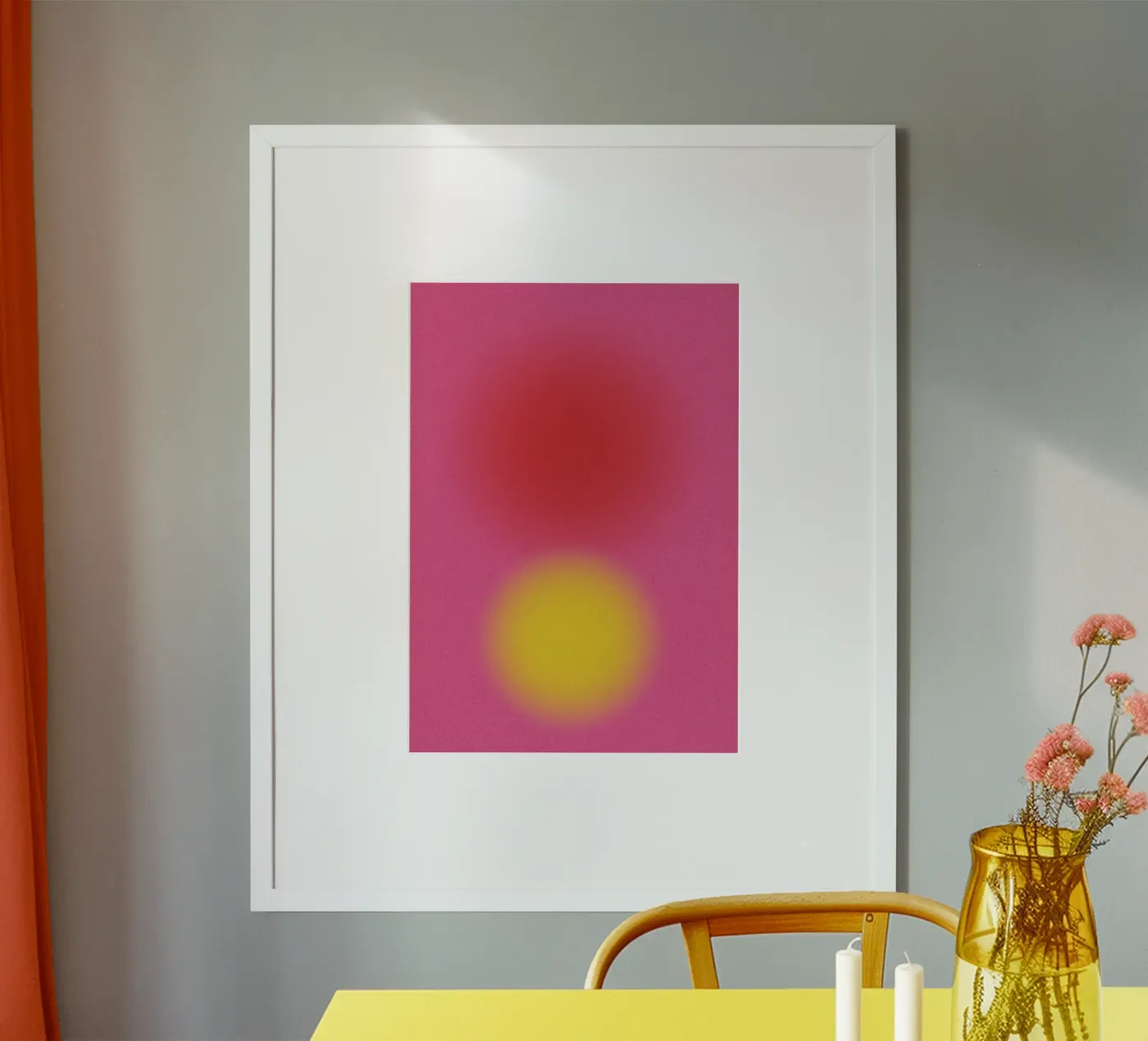 Gradient Dots Pink poster van studio salü