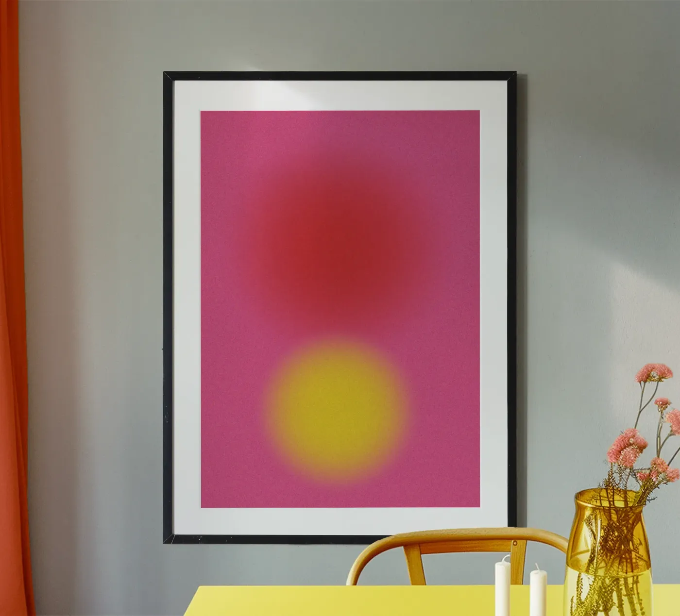 Gradient Dots Pink poster van studio salü