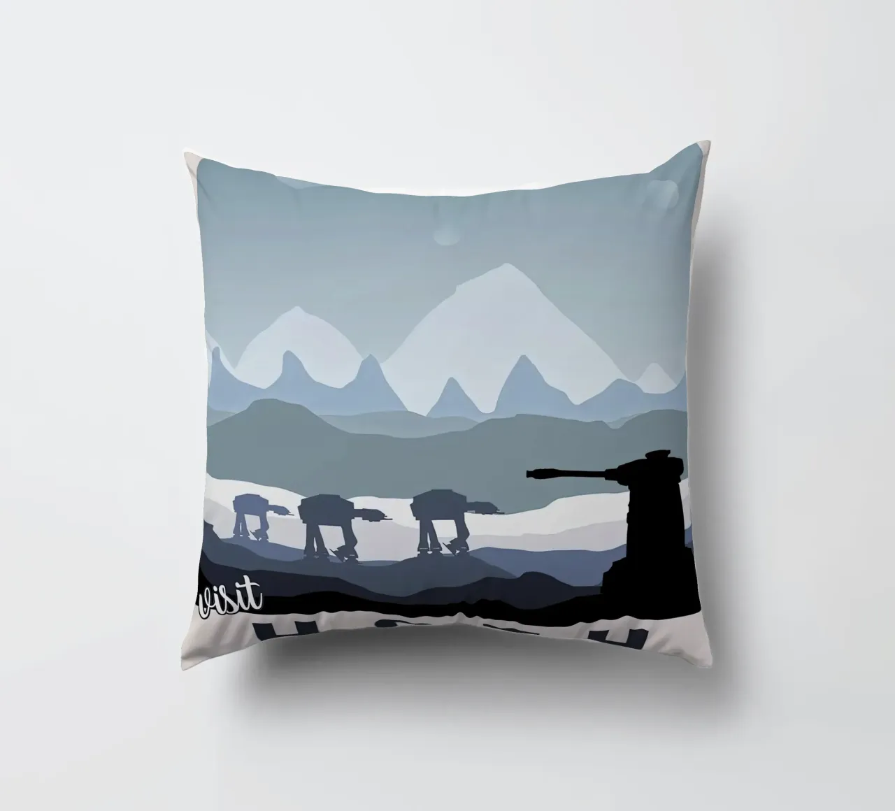 visit hoth the ice planet decorative cushion by carrie Shop