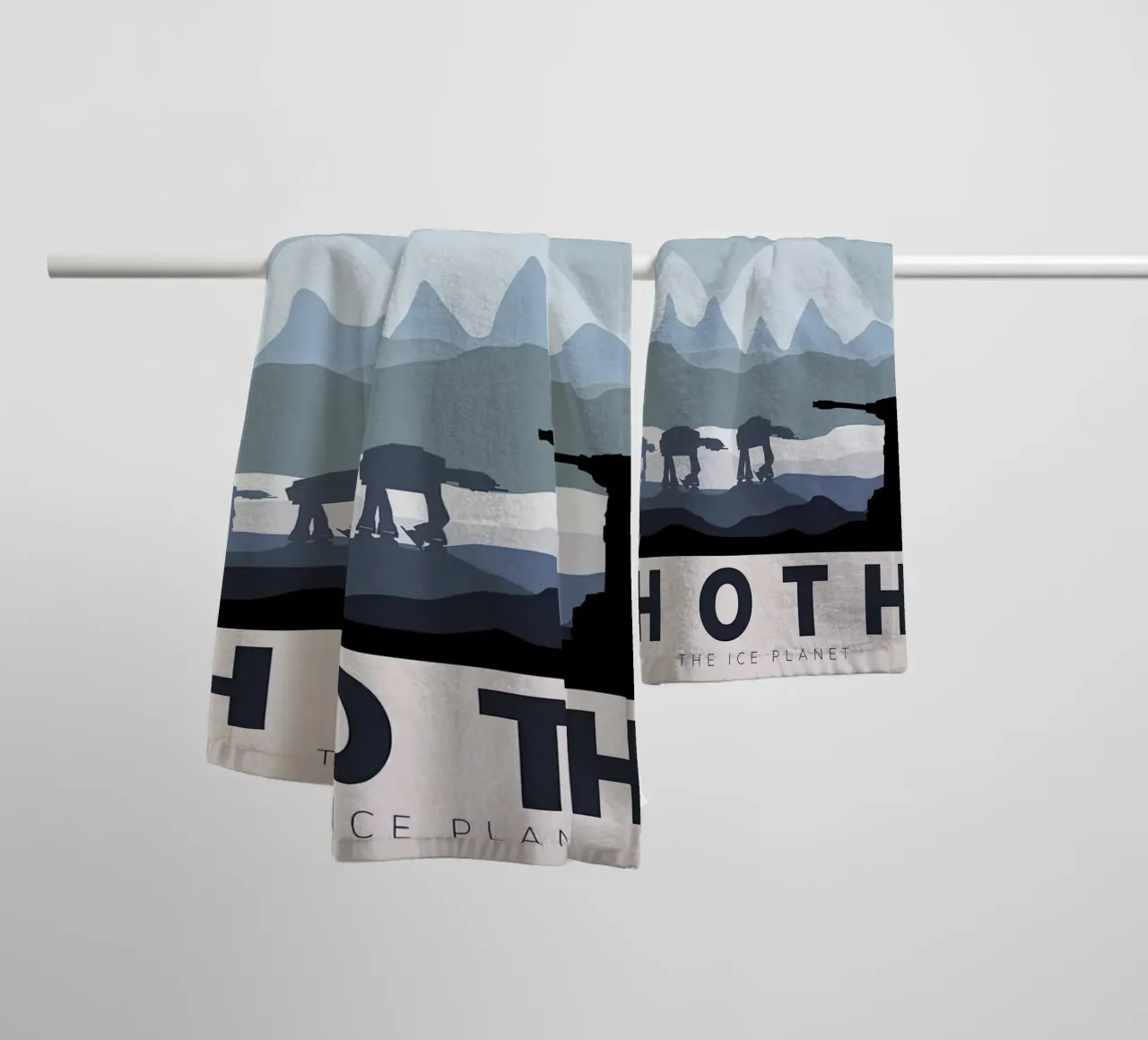 bezoek hoth de ijsplaneet badhanddoek van carrie Shop