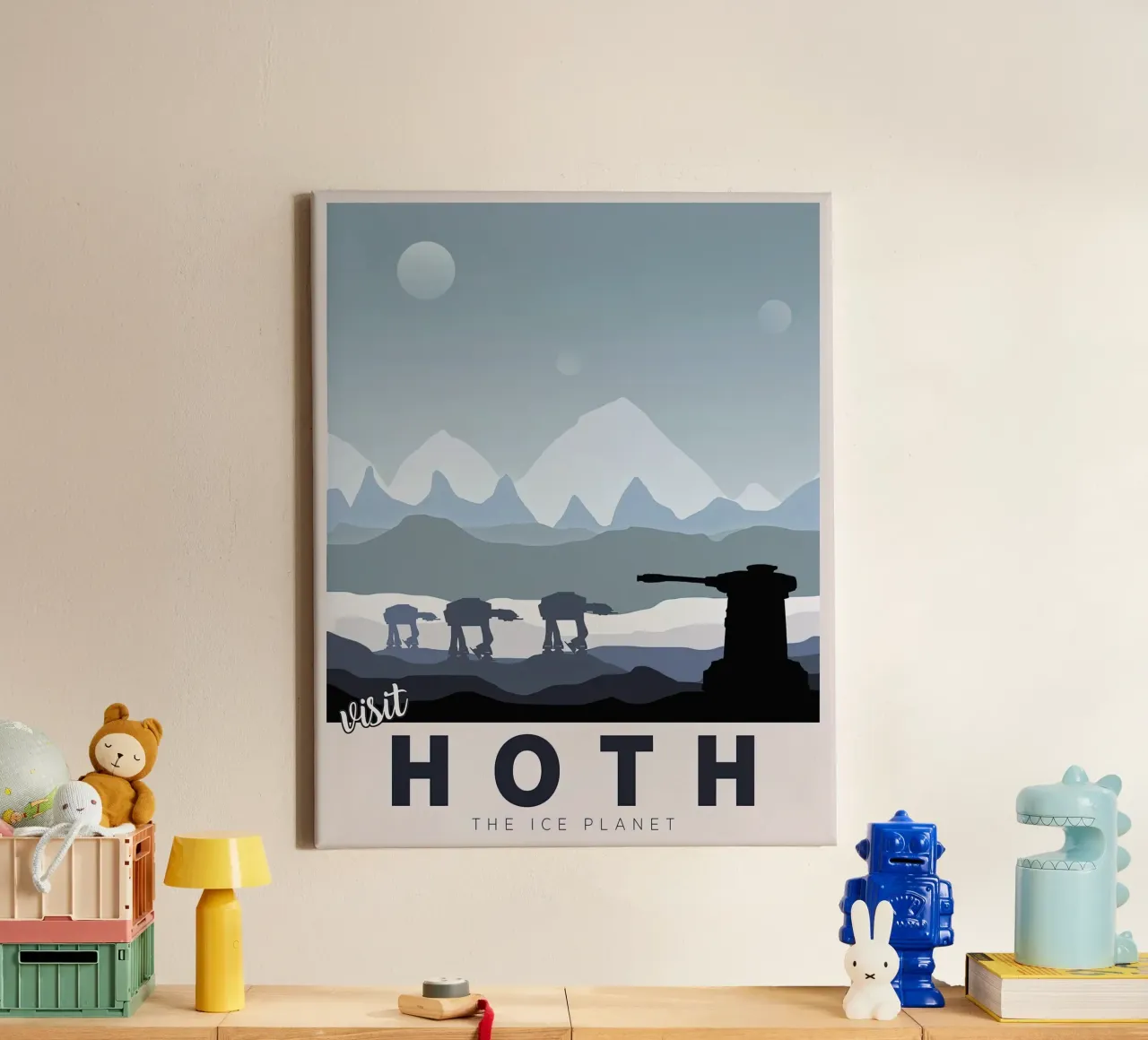 bezoek hoth de ijsplaneet canvas met Baklijst van carrie Shop