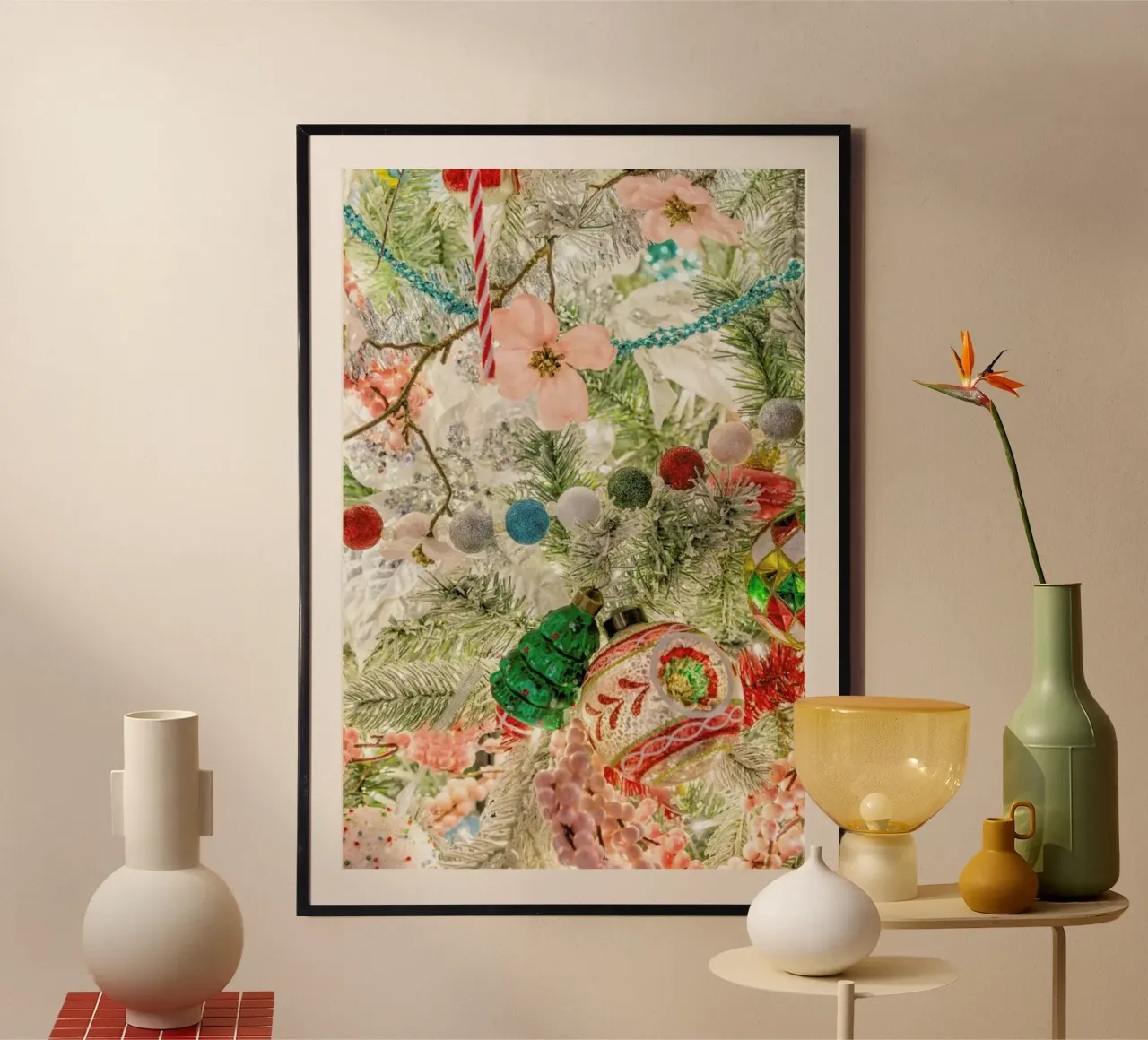 Christmas 1 poster con telaio in alluminio da Curious Collections by Marielle Leenders