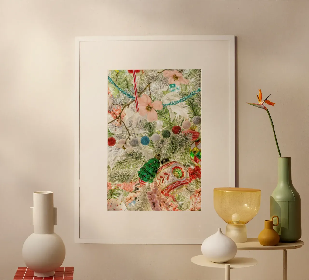 Christmas 1 poster con telaio in alluminio da Curious Collections by Marielle Leenders