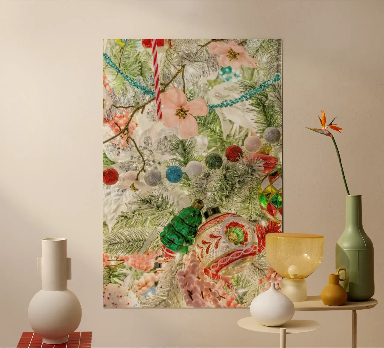 Christmas 1 poster con telaio in alluminio da Curious Collections by Marielle Leenders