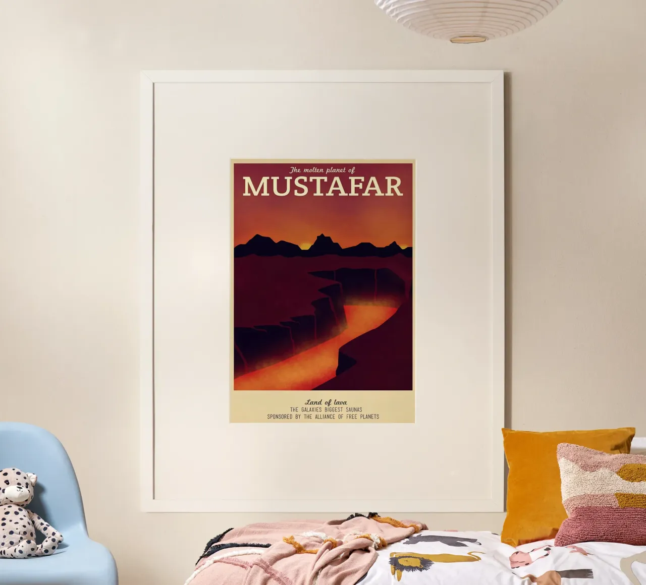 visitare mustafar poster con telaio in alluminio da carrie Shop