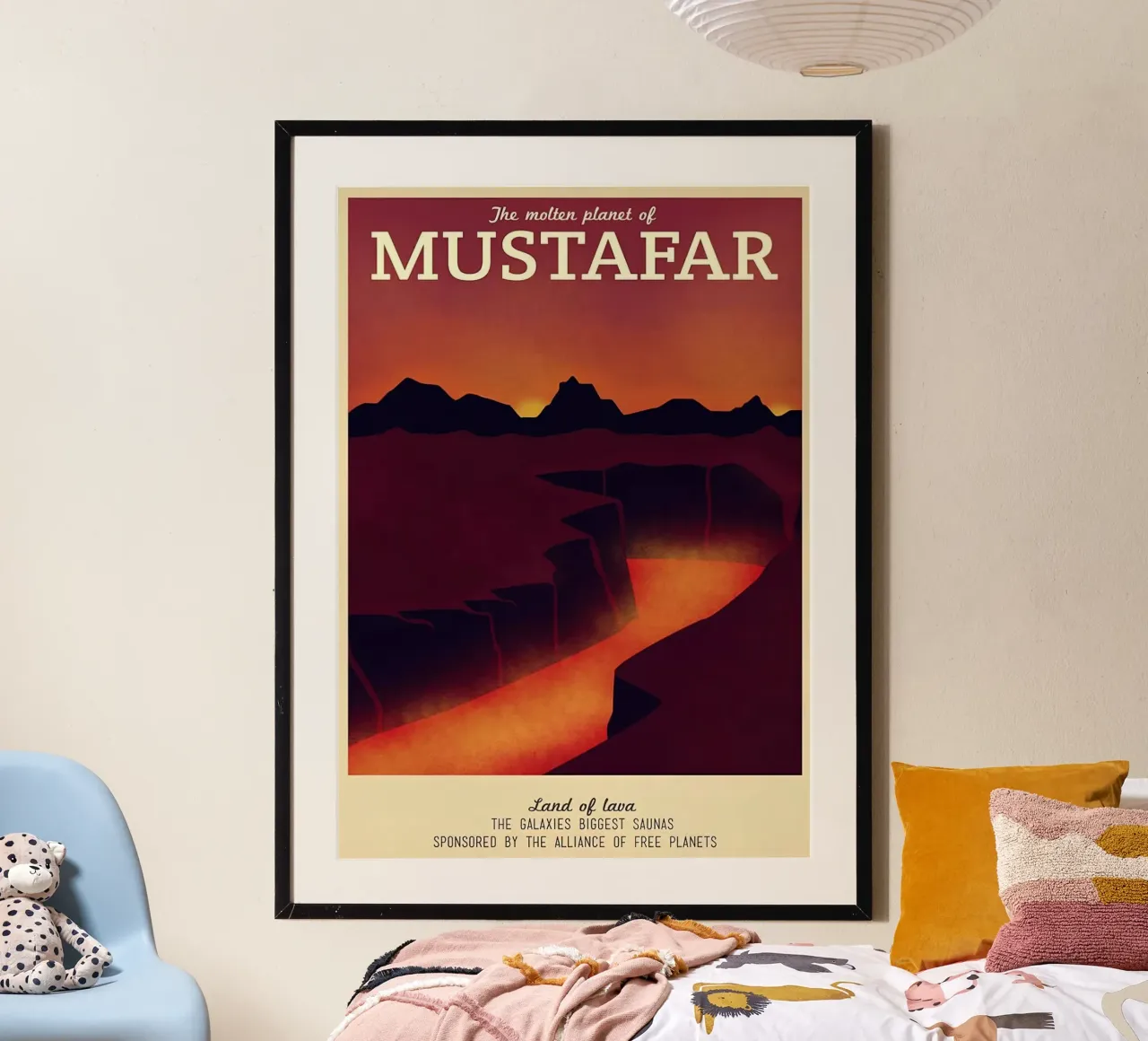 visitare mustafar poster con telaio in alluminio da carrie Shop