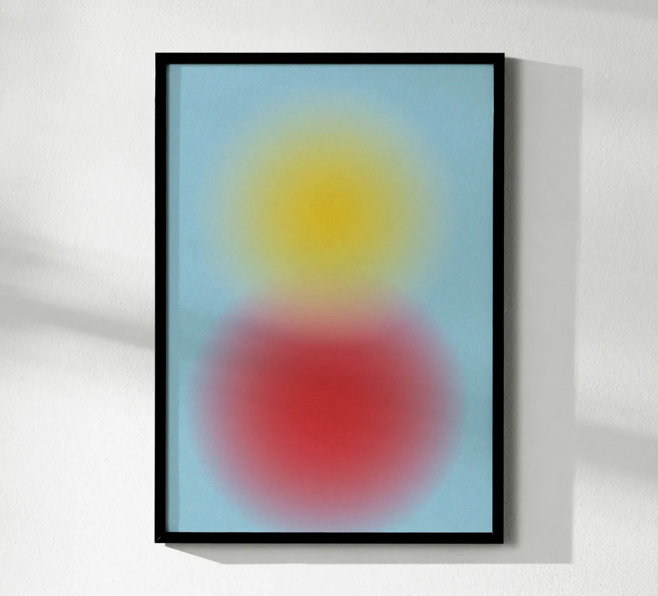 Gradien Dots Blue poster with plastic frame by studio salü