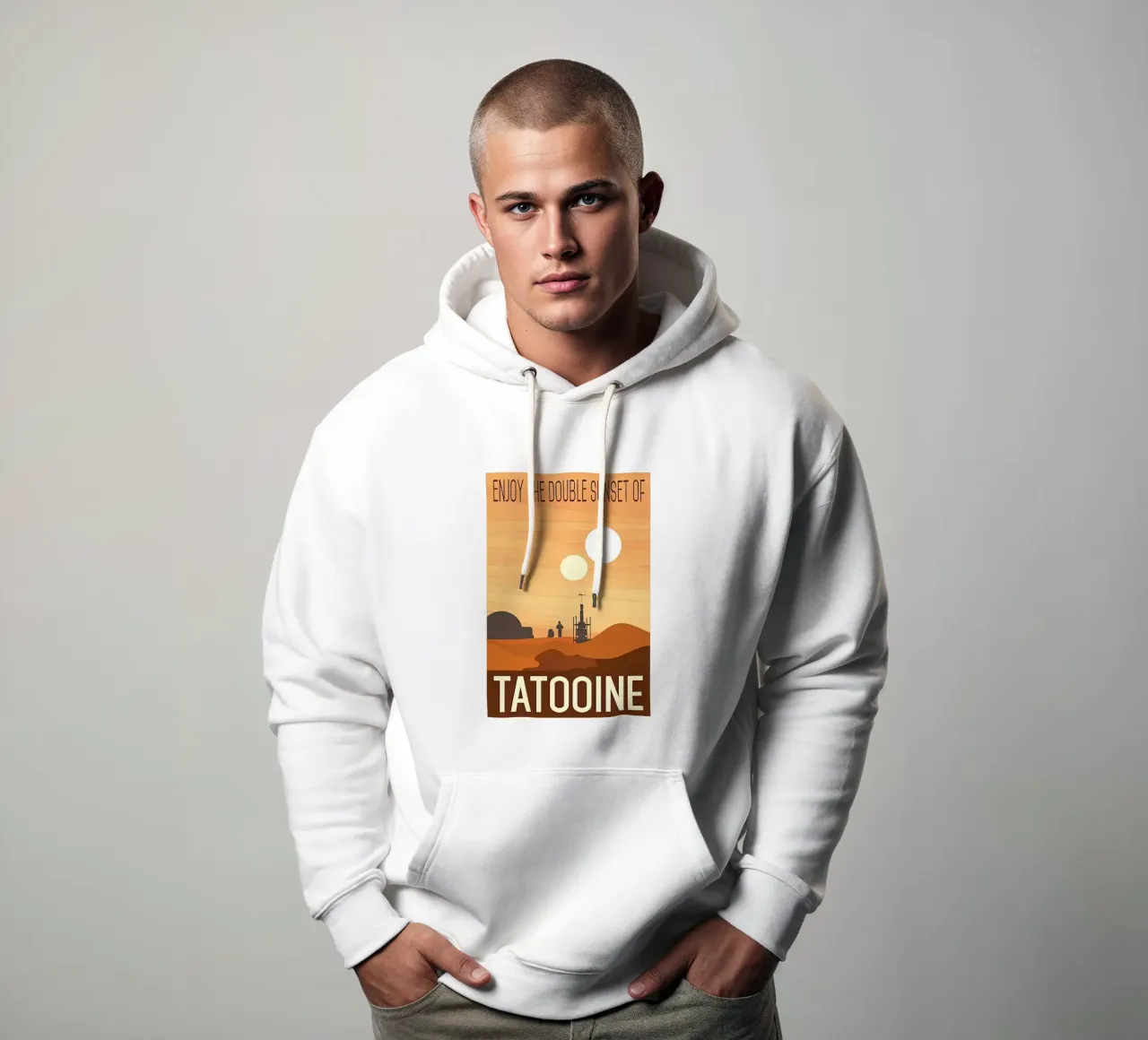 visita a tatooine felpa con cappuccio da carrie Shop