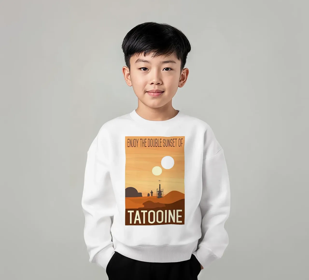 visita a tatooine felpa bambino da carrie Shop