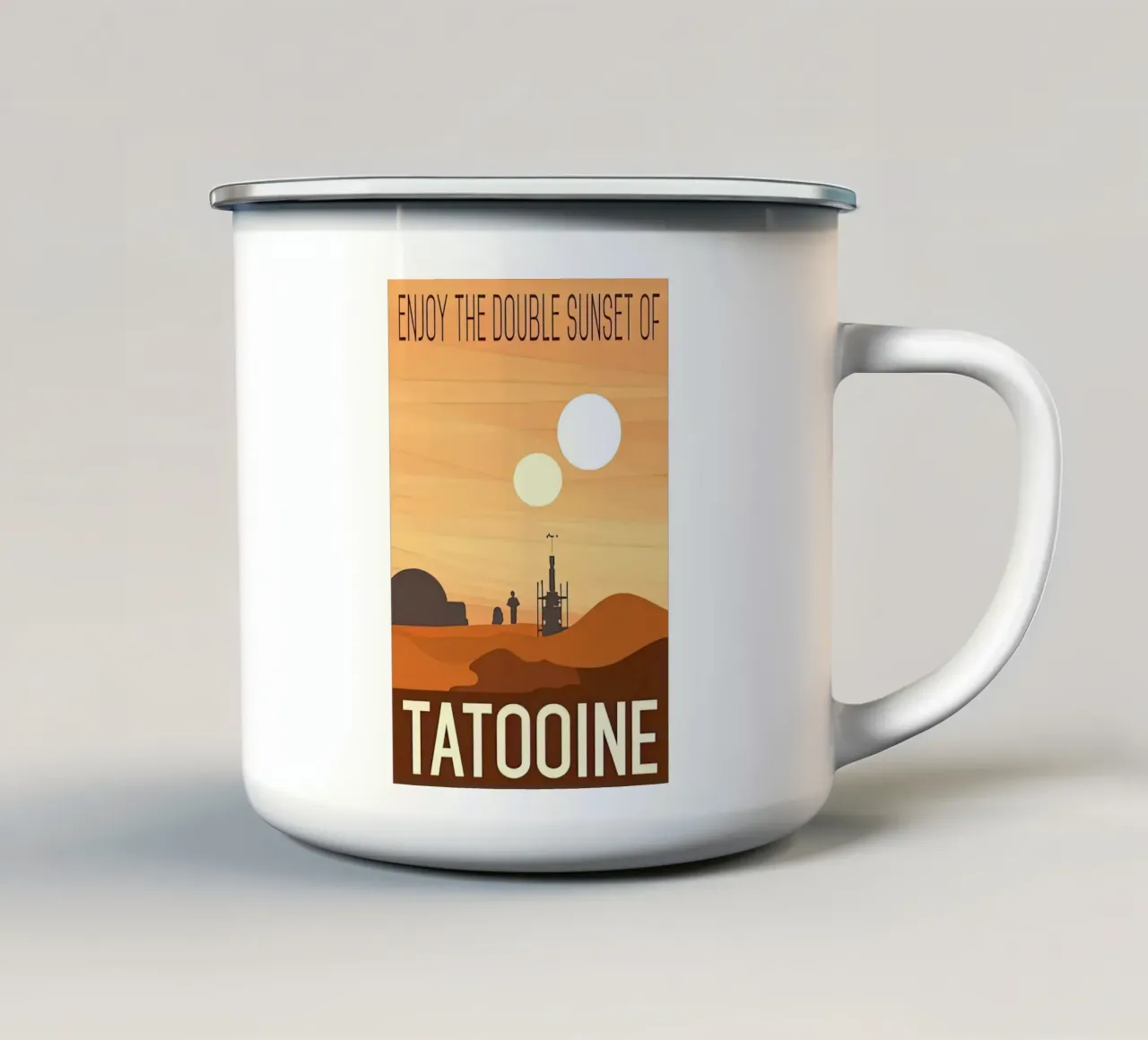 visita a tatooine tazza in smalto da carrie Shop