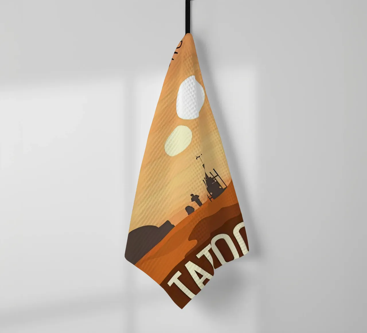 visit tatooine tea towel by carrie Shop