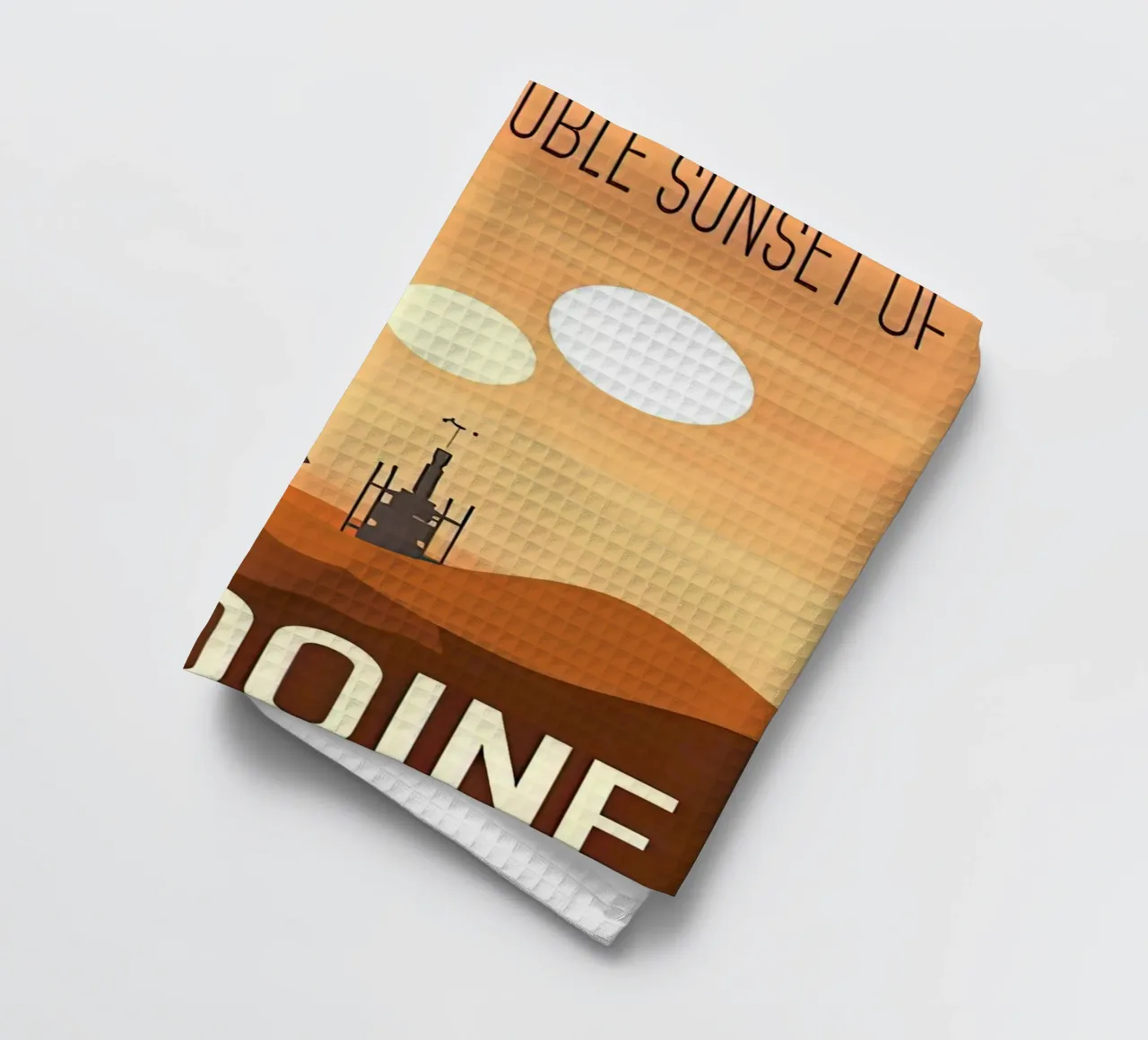 visit tatooine tea towel by carrie Shop
