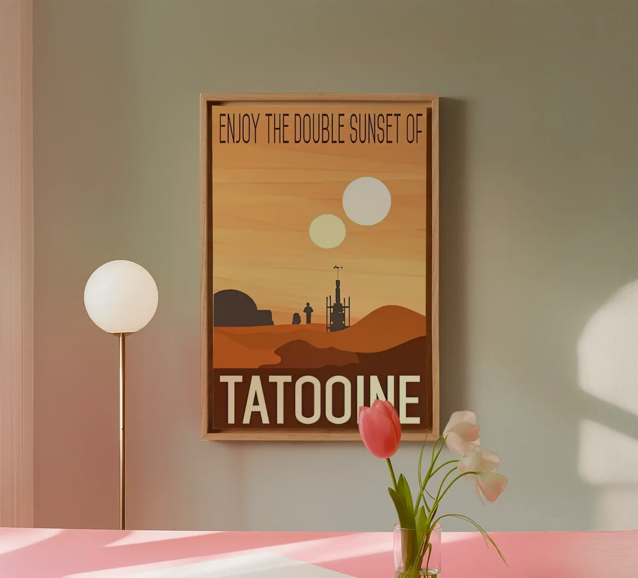 visita a tatooine tela con Cornice a cassetta da carrie Shop