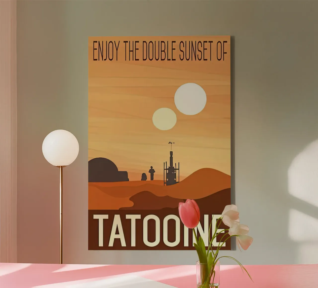 visita a tatooine tela con Cornice a cassetta da carrie Shop