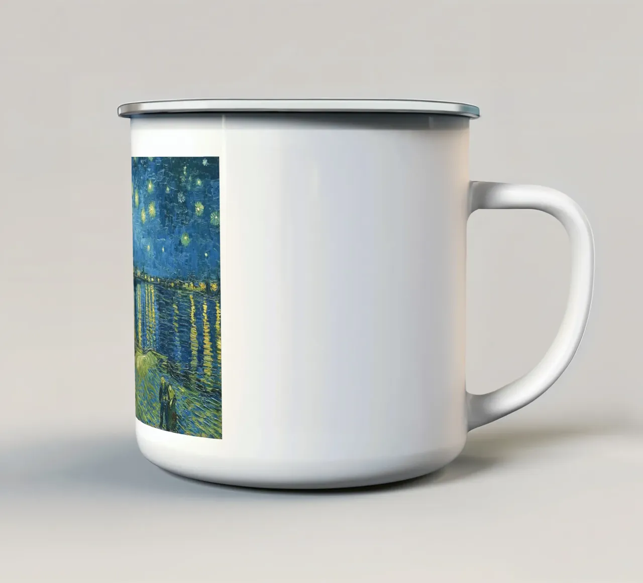 Vincent van Gogh - Notte stellata sul Rodano (1888) tazza in smalto da Venus Art