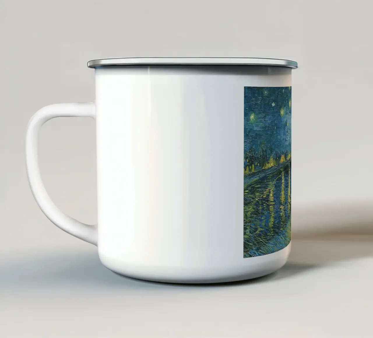Vincent van Gogh - Notte stellata sul Rodano (1888) tazza in smalto da Venus Art