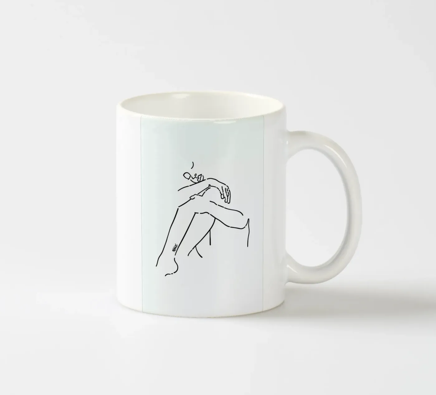 Silence ceramic mug by Ninhol