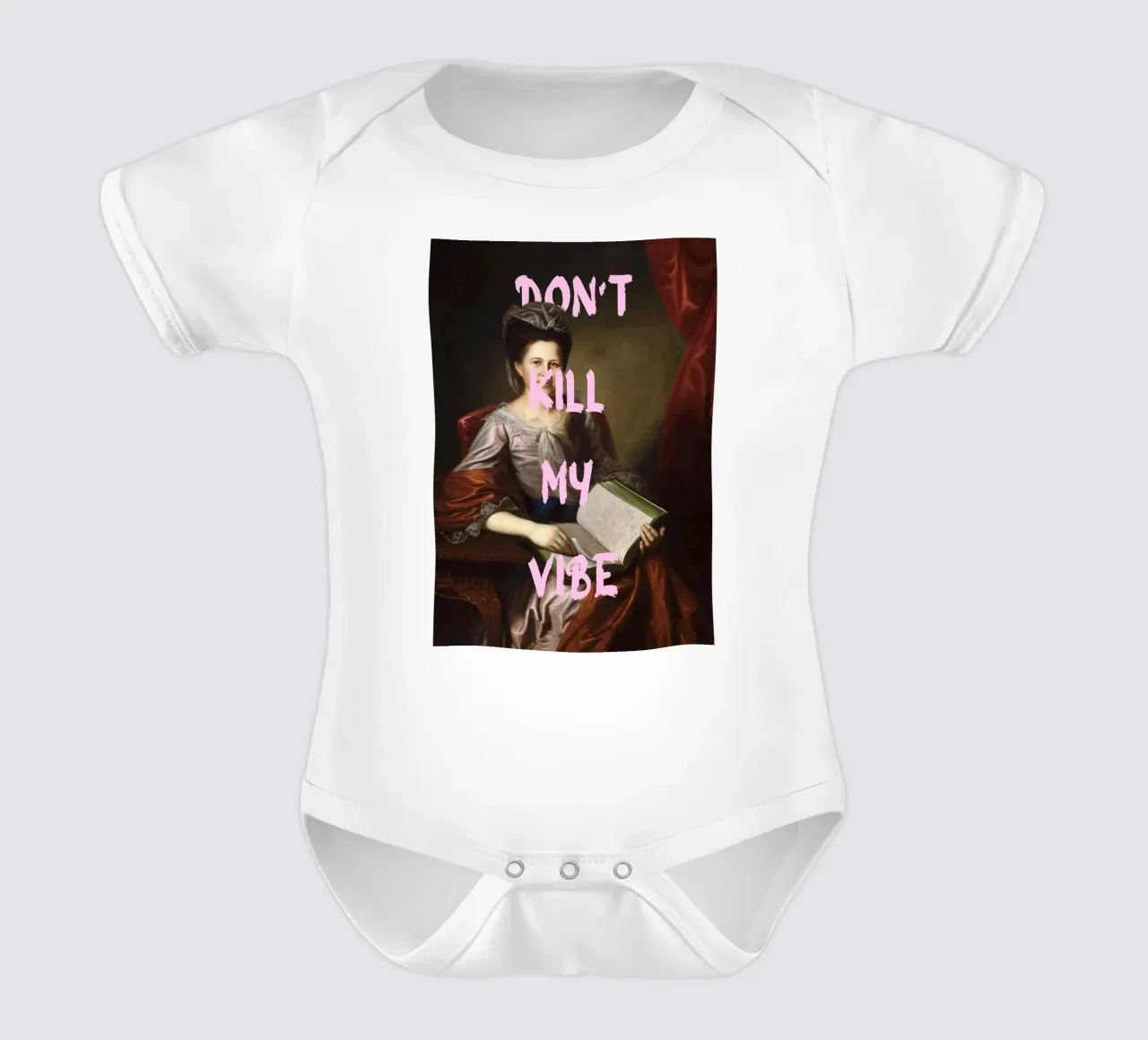 "Don't Kill My Vibe" - Pop Art, Remix classico, Empowerment, body neonato maniche corte da NorwesClub