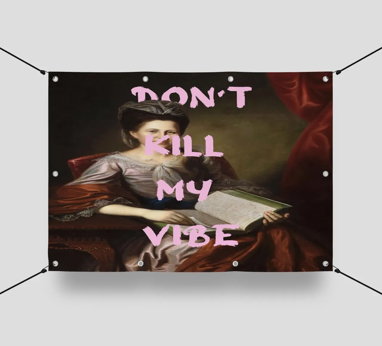 "Don't Kill My Vibe" - Pop Art, Remix classico, Empowerment, telo in pvc da NorwesClub