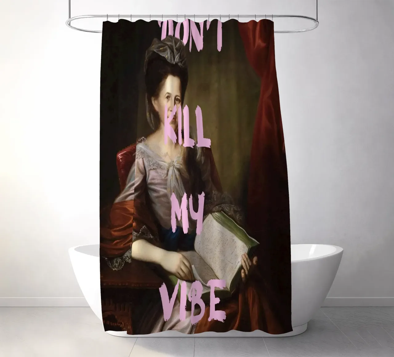 "Don't Kill My Vibe" - Pop Art, Remix classico, Empowerment, tenda da doccia da NorwesClub