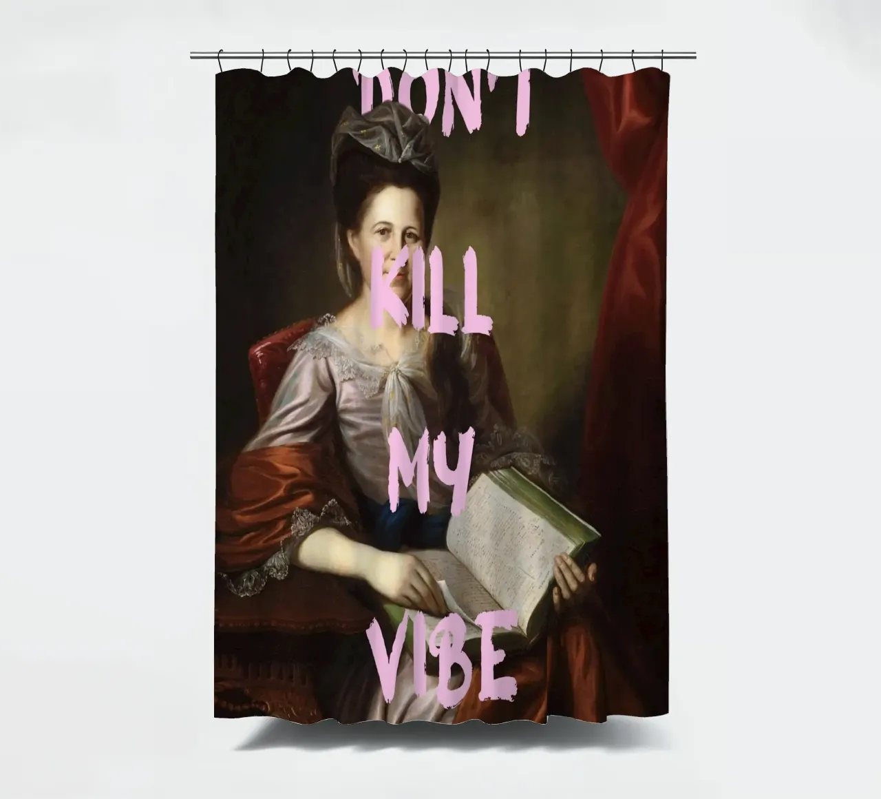 "Don't Kill My Vibe" - Pop Art, Remix classico, Empowerment, tenda da doccia da NorwesClub