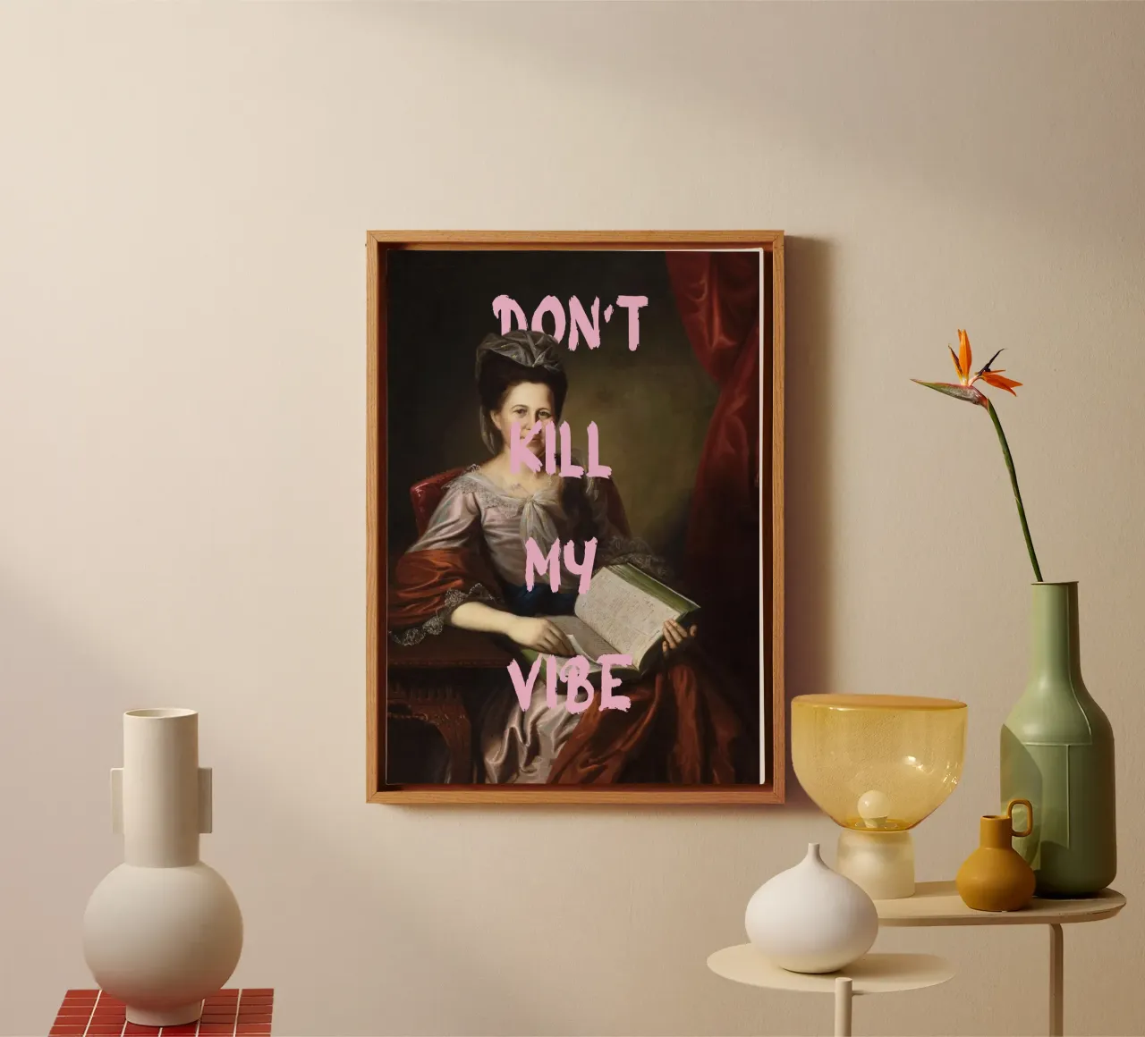 "Don't Kill My Vibe" - Pop Art, Remix classico, Empowerment, tela da NorwesClub