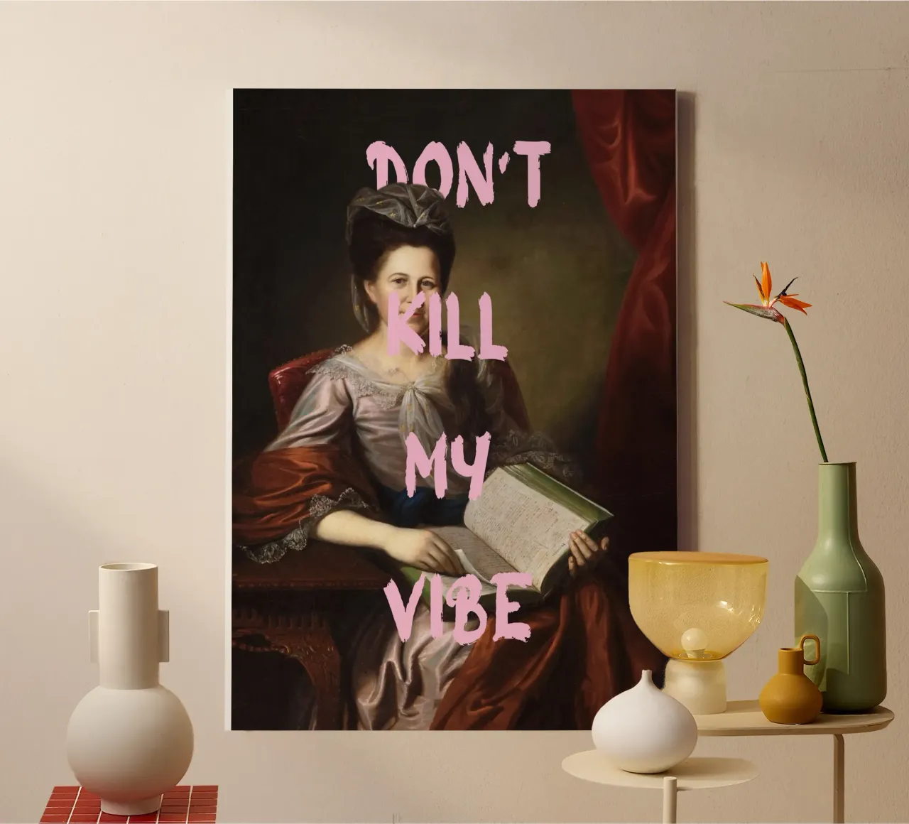 "Don't Kill My Vibe" - Pop Art, Remix classico, Empowerment, tela da NorwesClub