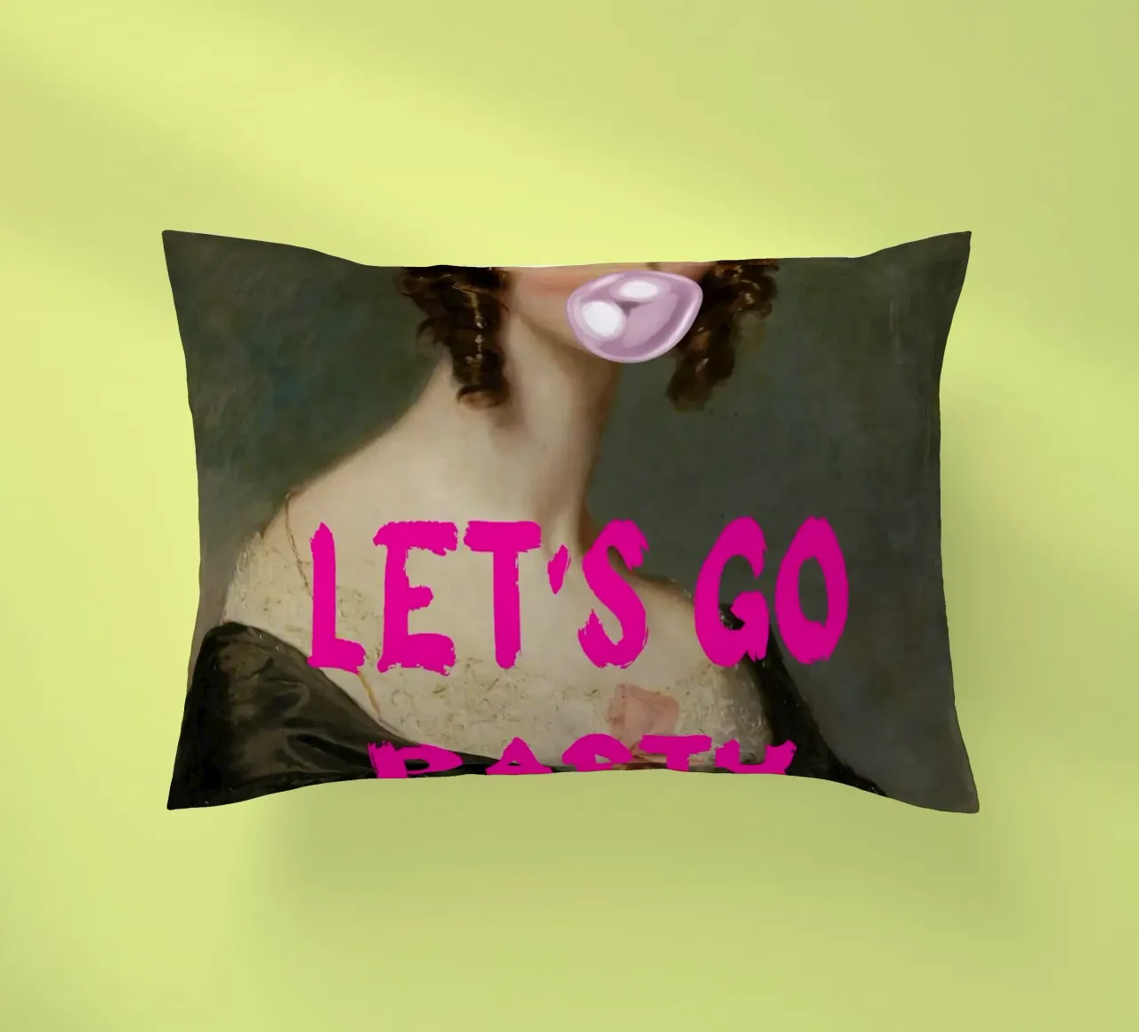 "Let's Go Party Babyy" - Pop Art, Classic Remix, Festive, Pi cuscino da NorwesClub