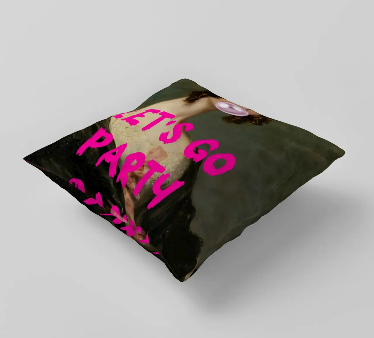 "Let's Go Party Babyy" - Pop Art, Classic Remix, Festive, Pi cuscino da NorwesClub