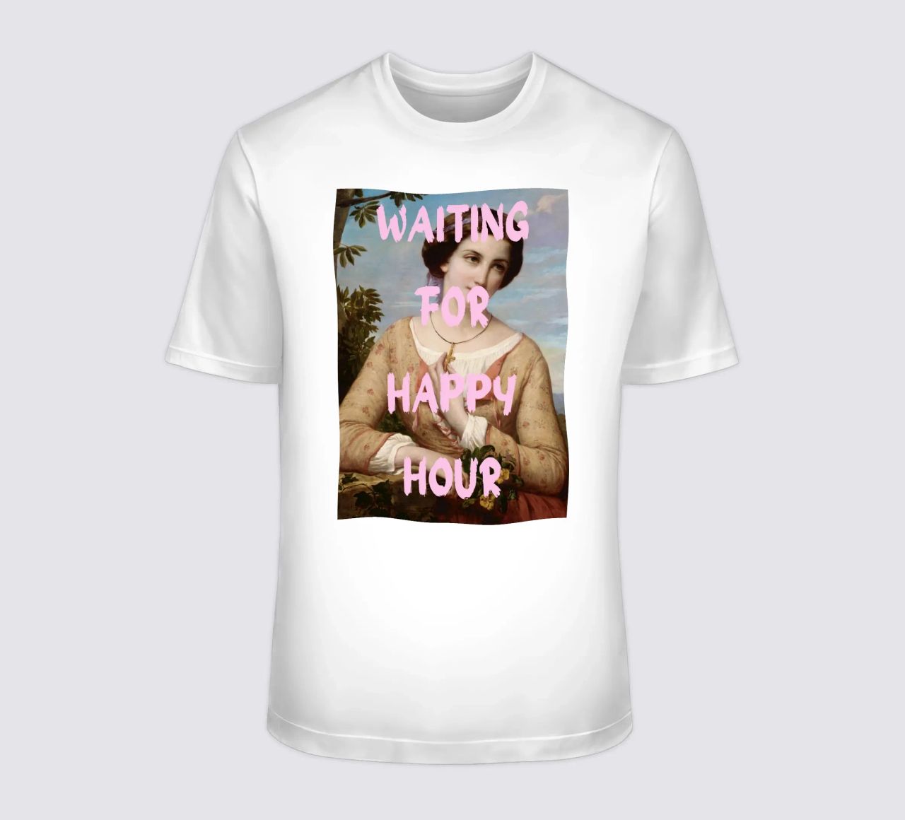 "Aspettando l'Happy Hour" - Pop Art, Remix classico, umorismo, t-shirt da NorwesClub