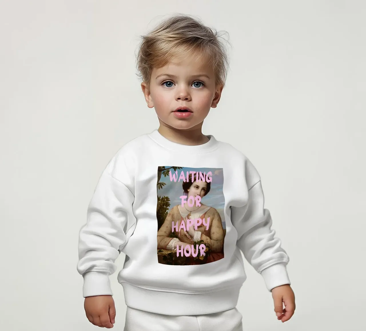 "Waiting for Happy Hour" - Pop Art, klassischer Remix, humorvoll, Baby Sweatshirt von NorwesClub